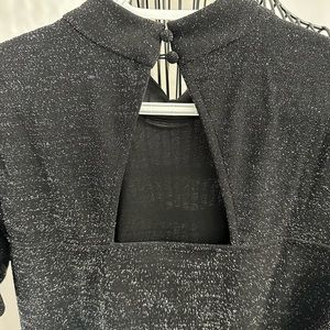 Black Sparkly T-Shirt Dress